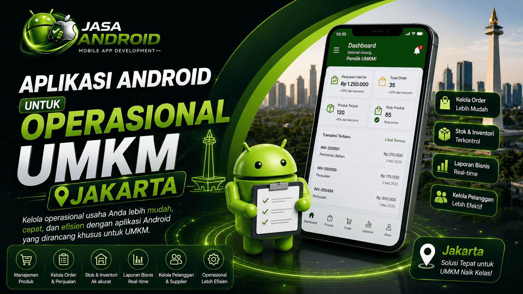Jasa Pembuatan Aplikasi Android untuk Operasional UMKM Jakarta: Solusi Digital Modern untuk Bisnis yang Lebih Efisien
